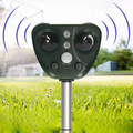 Solar ultrasonic bird repeller