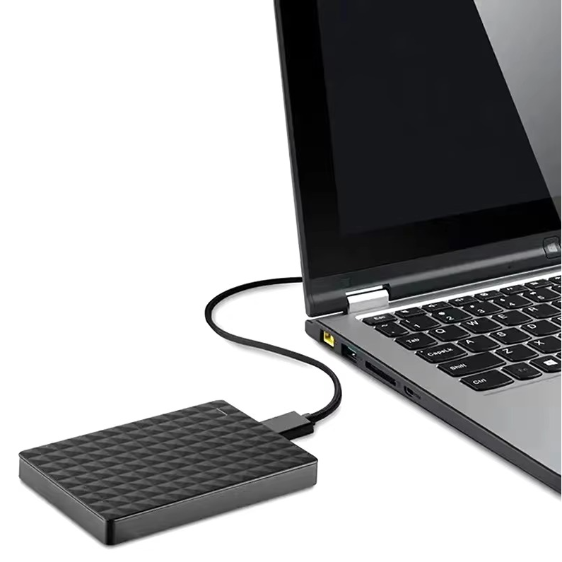 Portable external hard drive — detail
