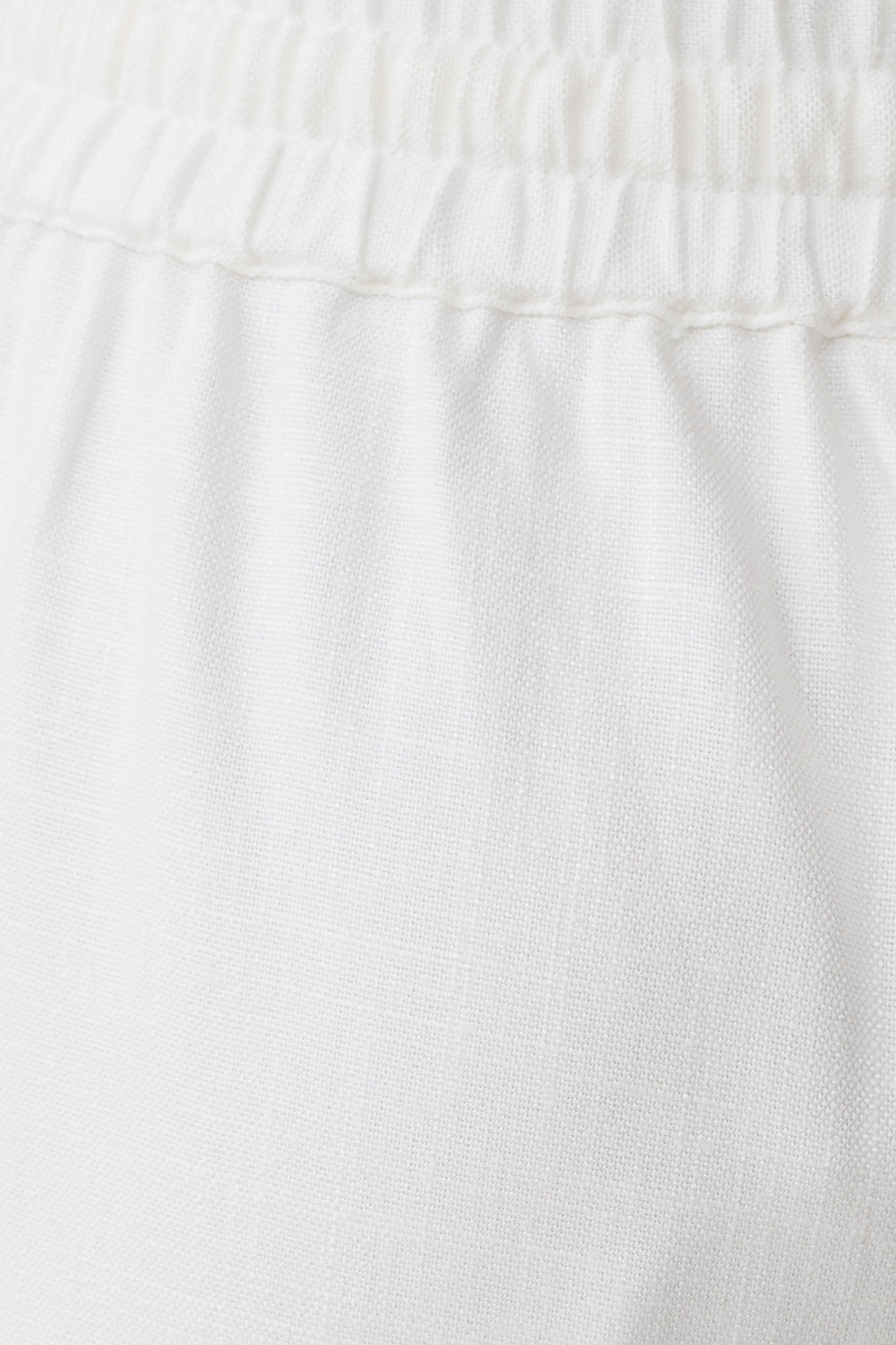 Selena – Women's Linen Pants with Adjustable Waistband – White...
