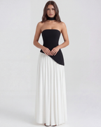Black Maxi Dress with Asymmetrical Hem – Elegant Long Dress for...