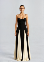 Floral Maxi Dress with Soft Drape – Elegant Long Dress for Day to...
