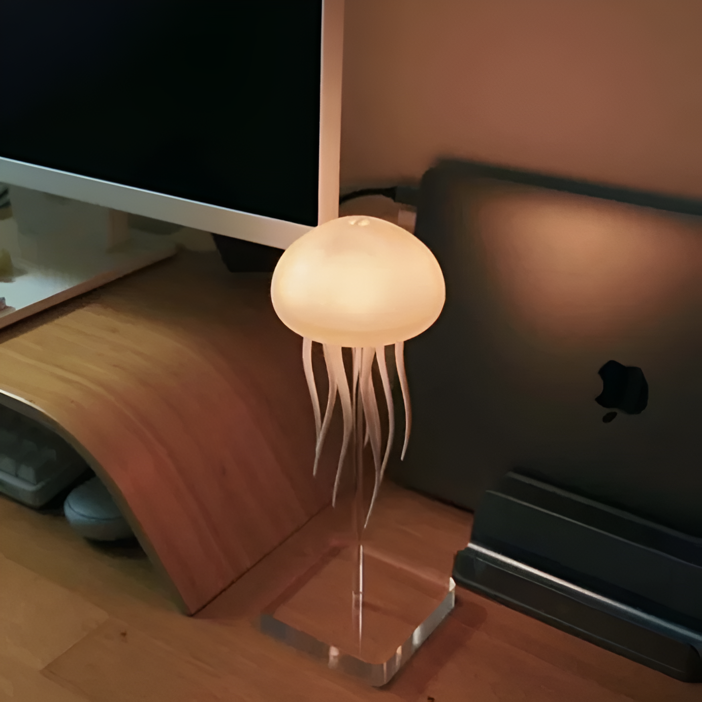 LED Jellyfish Lamp — Voice-Activated RGB Night Light