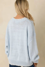 Women's Set Your Course Light Blue Knit Embroidered Sailboat Sweater | 100% Acrylic 7