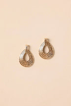 Women's She's Got Plans Gold Textured Oval Drop Earrings | These Earrings Measure 1.75" in Length 0
