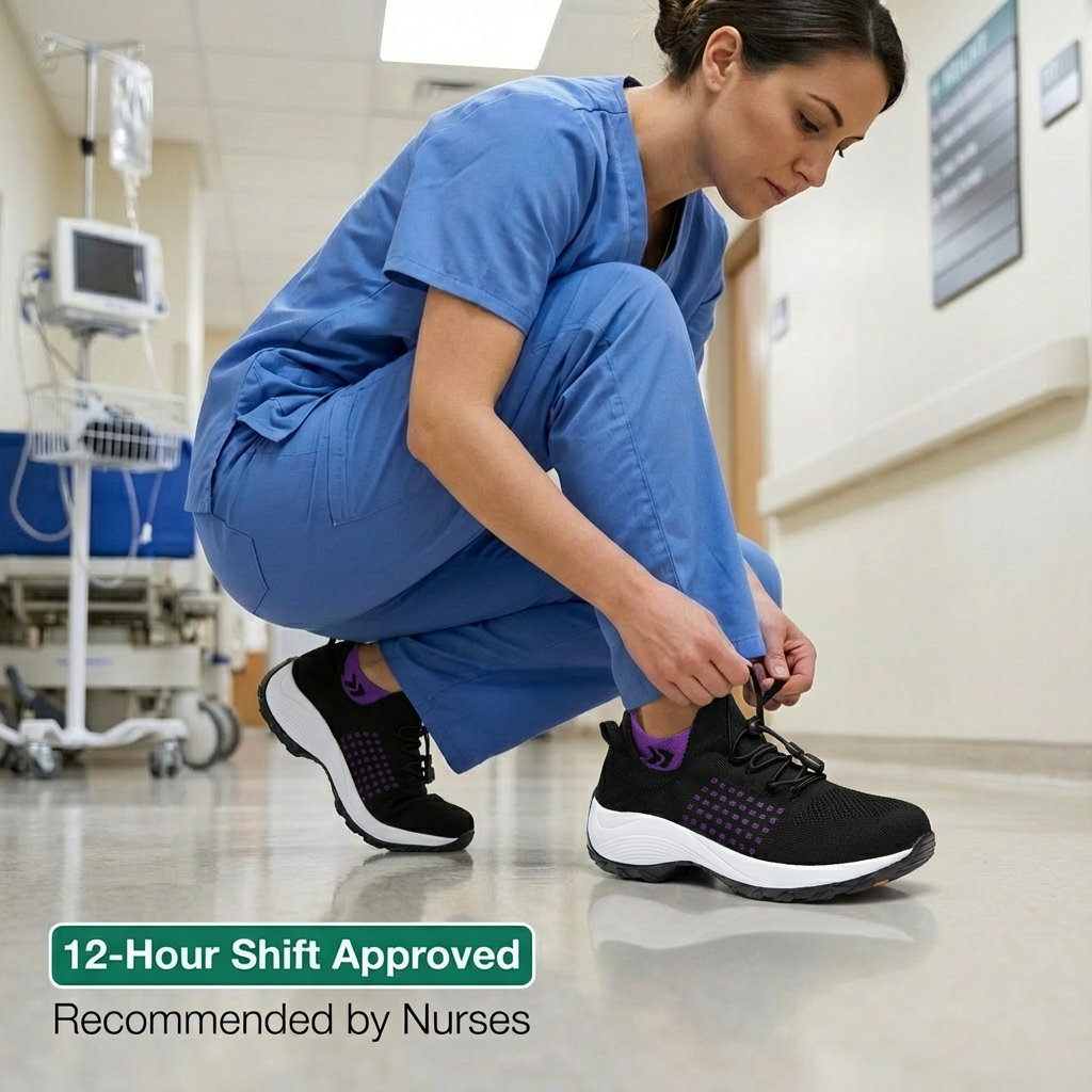 Non-Slip Work Shoes — Arch Support & Cushioned Insole