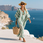 Striped Kaftan Maxi Dress — Lightweight Summer