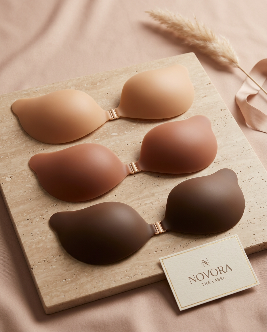 Silicone Adhesive Bra Cups | Mango Shape for Seamless Coverage | Discreet Support for Strapless Outfits
