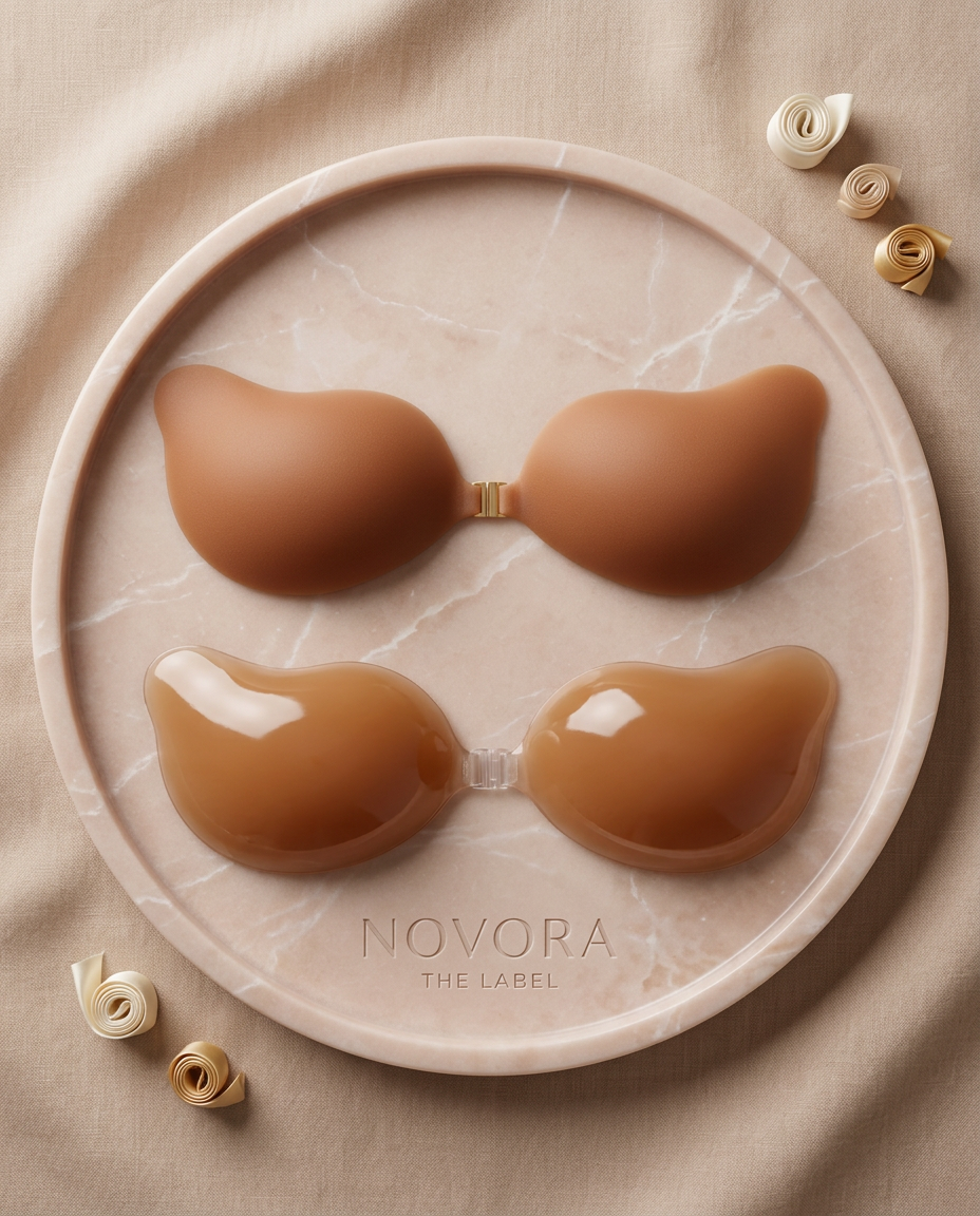 Silicone Adhesive Bra Cups | Mango Shape for Seamless Coverage | Discreet Support for Strapless Outfits