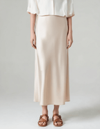 Silk Elegance | Vintage-Inspired Silk Skirt with Flattering Drapes | Timeless Fashion Piece for Every Occasion