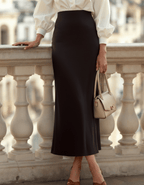 Silk Elegance | Vintage-Inspired Silk Skirt with Flattering Drapes | Timeless Fashion Piece for Every Occasion