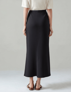Silk Elegance | Vintage-Inspired Silk Skirt with Flattering Drapes | Timeless Fashion Piece for Every Occasion