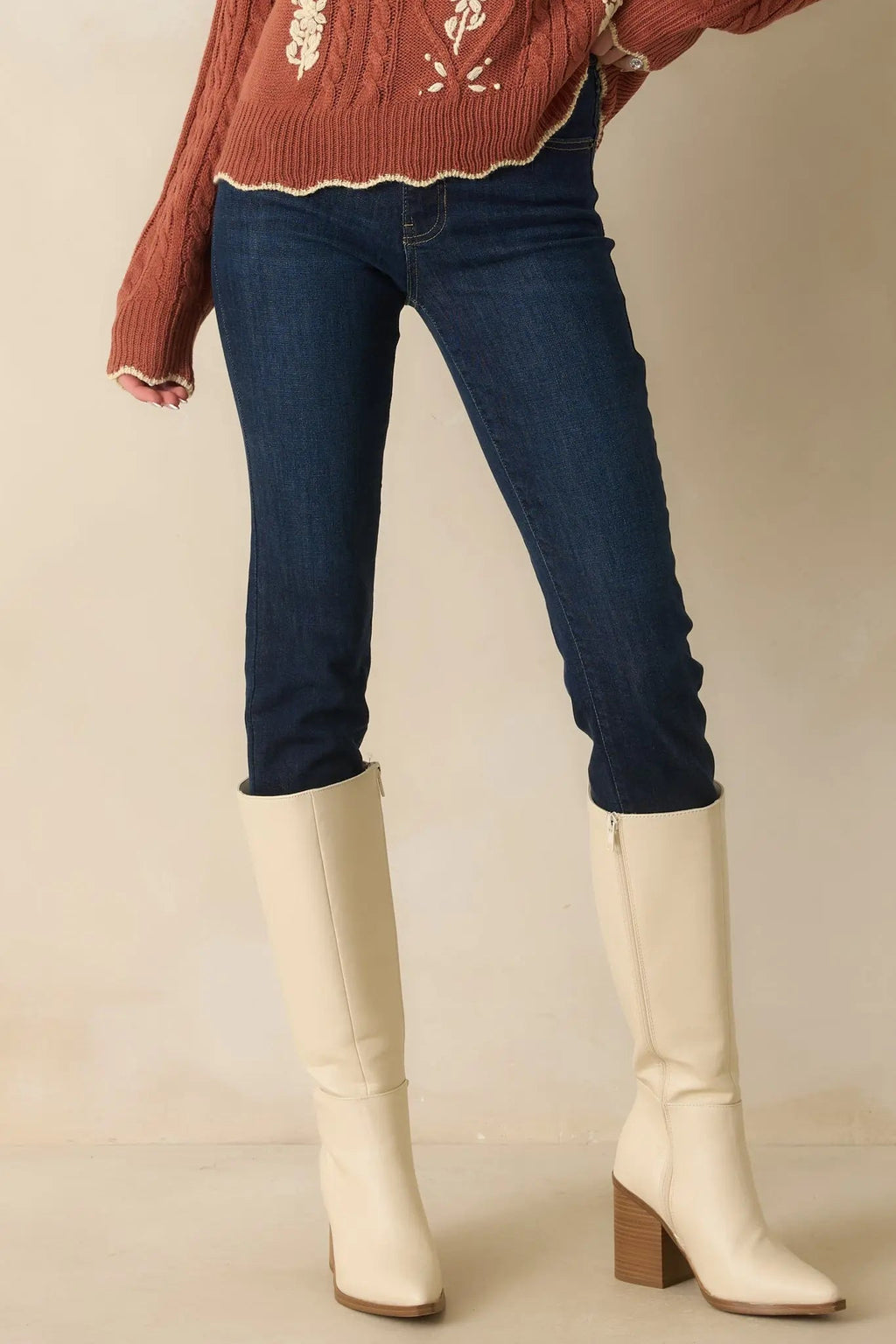 Women's Simply Stated Dark Wash High Waisted Skinny Jeans | 77% Cotton 0