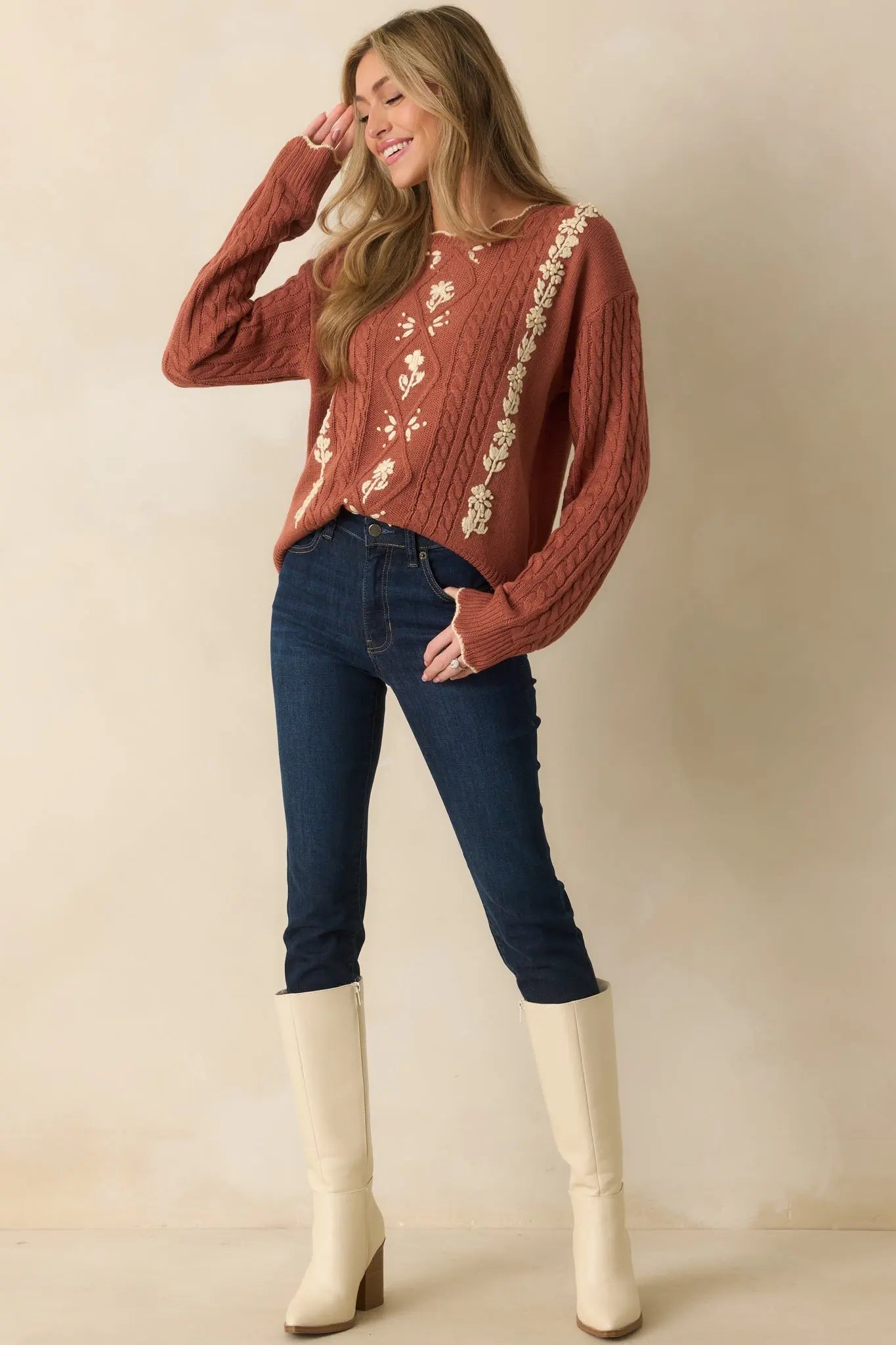 Women's Simply Stated Dark Wash High Waisted Skinny Jeans | 77% Cotton 3