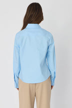 Smart Fit | Men's Shirt with Collared Neck & Long Sleeves | Versatile Blue Cotton Essential