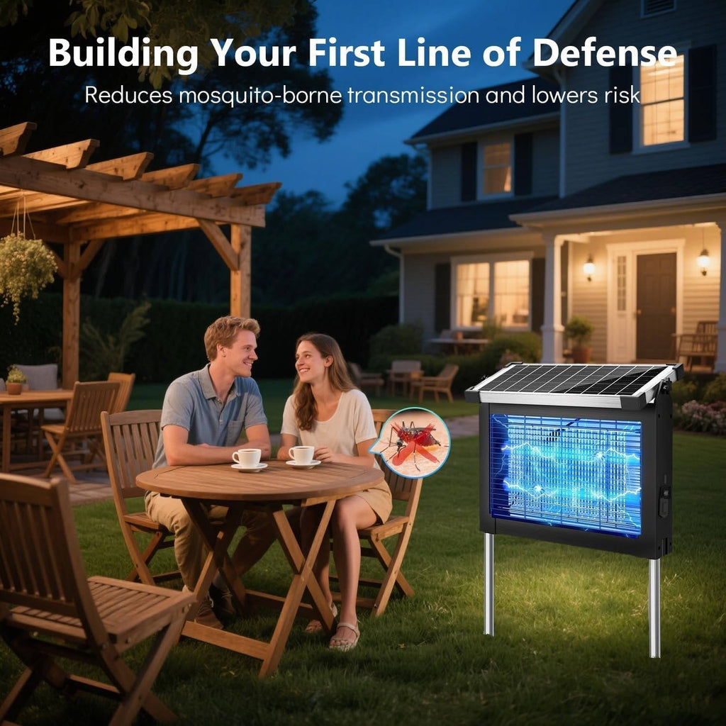 Solar bug zapper detail