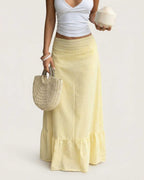 Solara Collection | Women's Maxi Skirt with Flared Silhouette | Lightweight Polyester for Summer Elegance