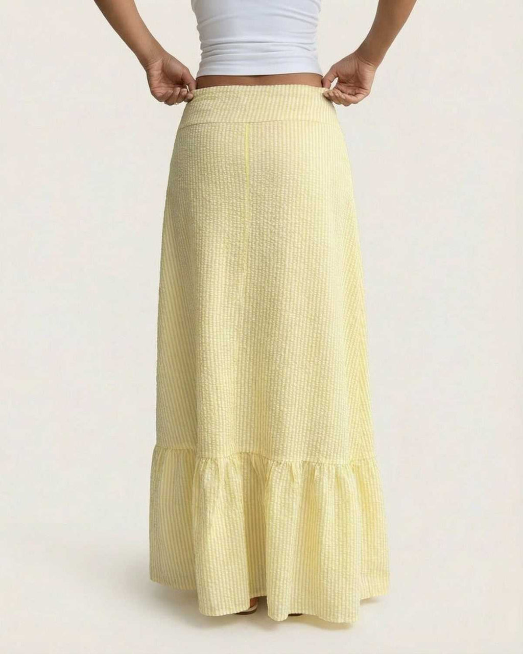 Solara Collection | Women's Maxi Skirt with Flared Silhouette | Lightweight Polyester for Summer Elegance