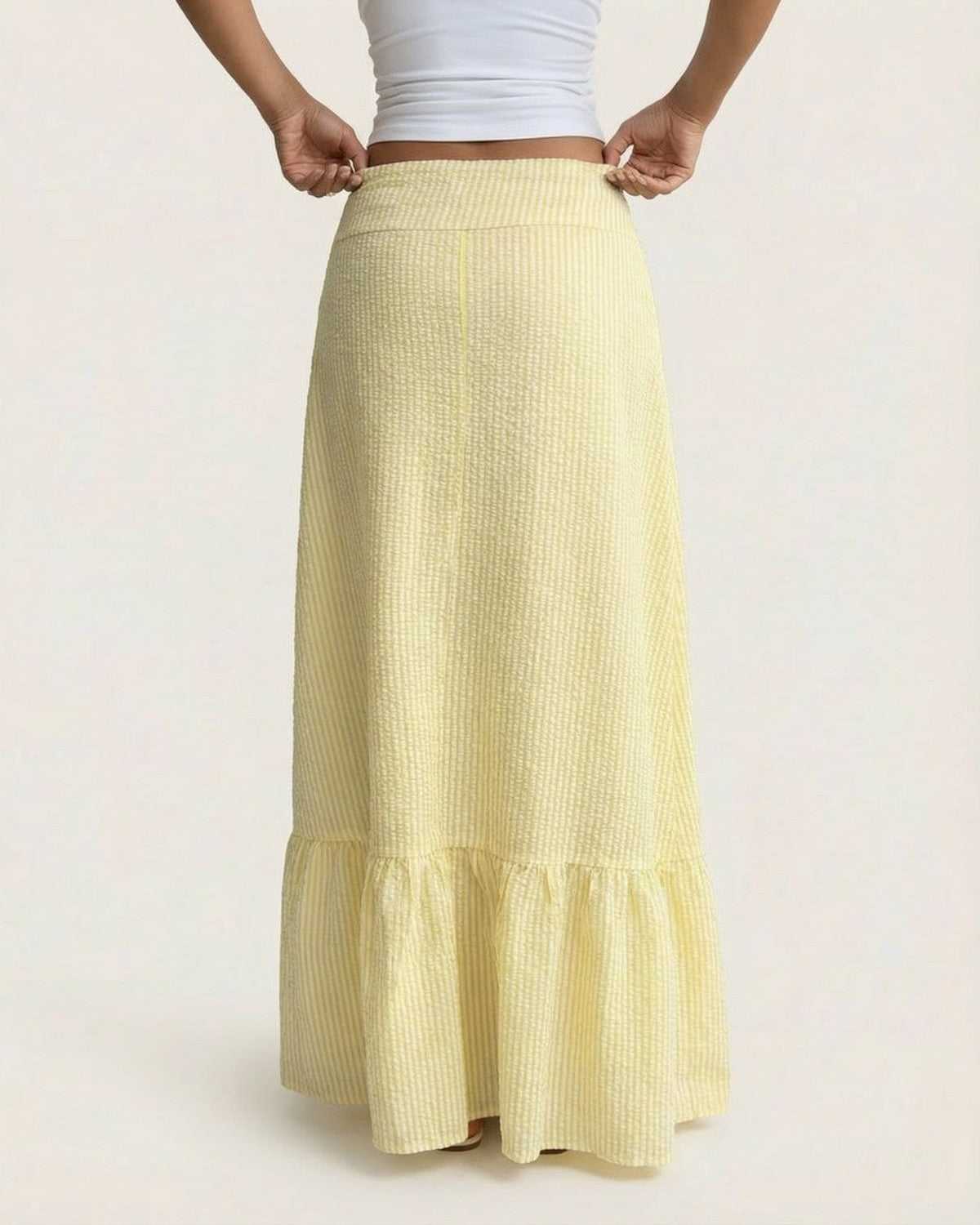 Solara Collection | Women's Maxi Skirt with Flared Silhouette | Lightweight Polyester for Summer Elegance