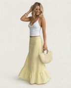Solara Collection | Women's Maxi Skirt with Flared Silhouette | Lightweight Polyester for Summer Elegance