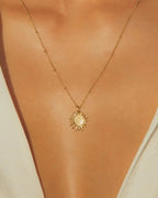 Solea Collection | Gold Necklace with Sun-Inspired Design | Elegant Accessory for Daily Inspiration