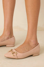 Women's Stay The Course Beige Patent Faux Leather Loafers | All Man Made Materials 0
