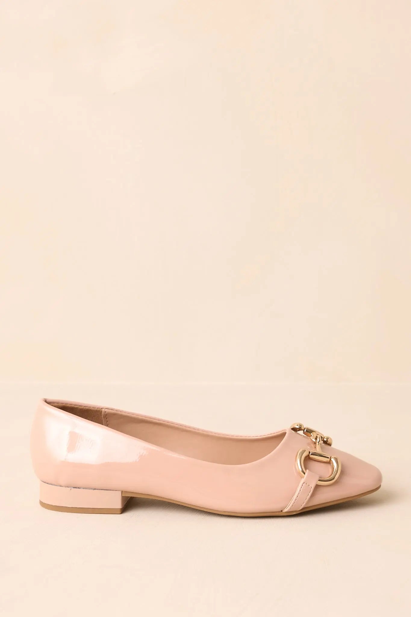 Women's Stay The Course Beige Patent Faux Leather Loafers | All Man Made Materials 2