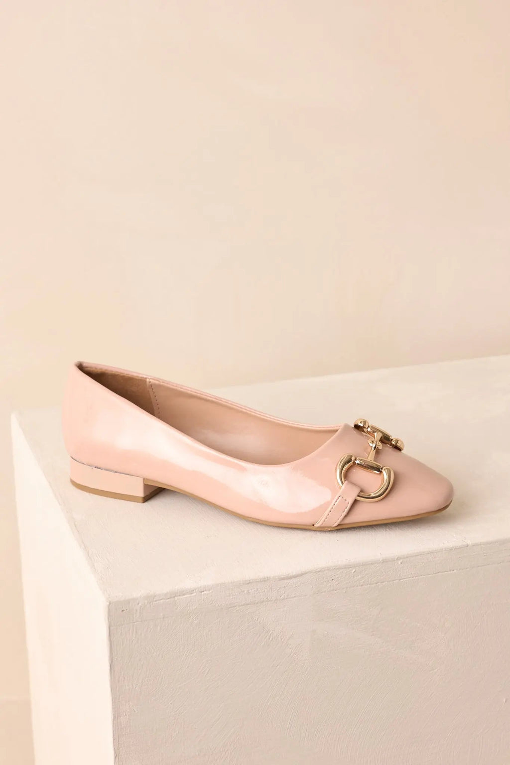 Women's Stay The Course Beige Patent Faux Leather Loafers | All Man Made Materials 4