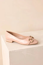 Women's Stay The Course Beige Patent Faux Leather Loafers | All Man Made Materials 4