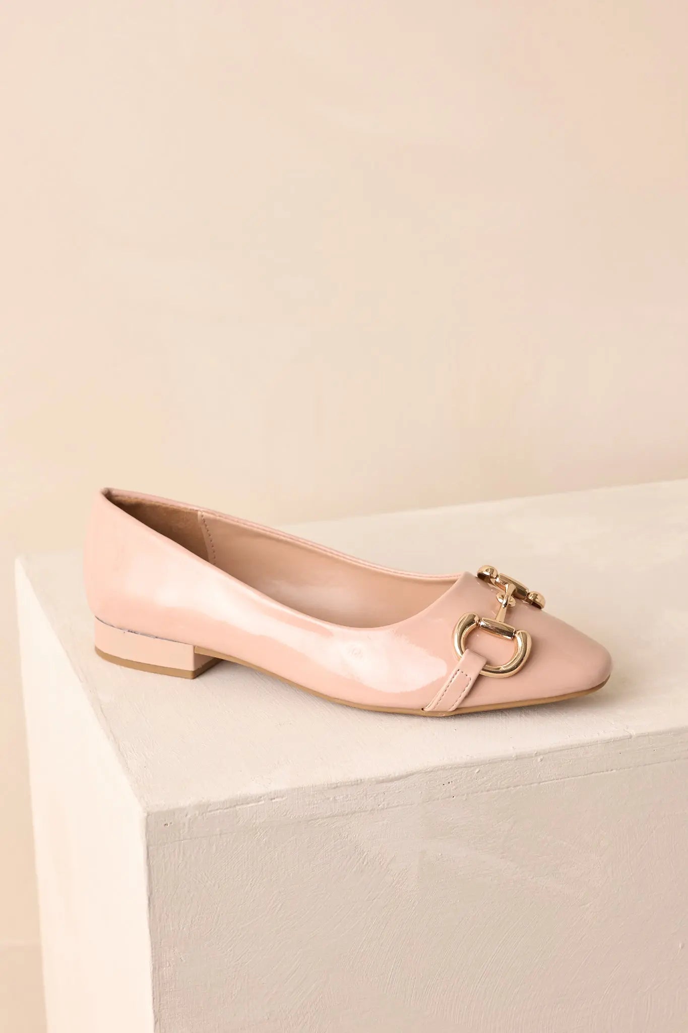 Women's Stay The Course Beige Patent Faux Leather Loafers | All Man Made Materials 4