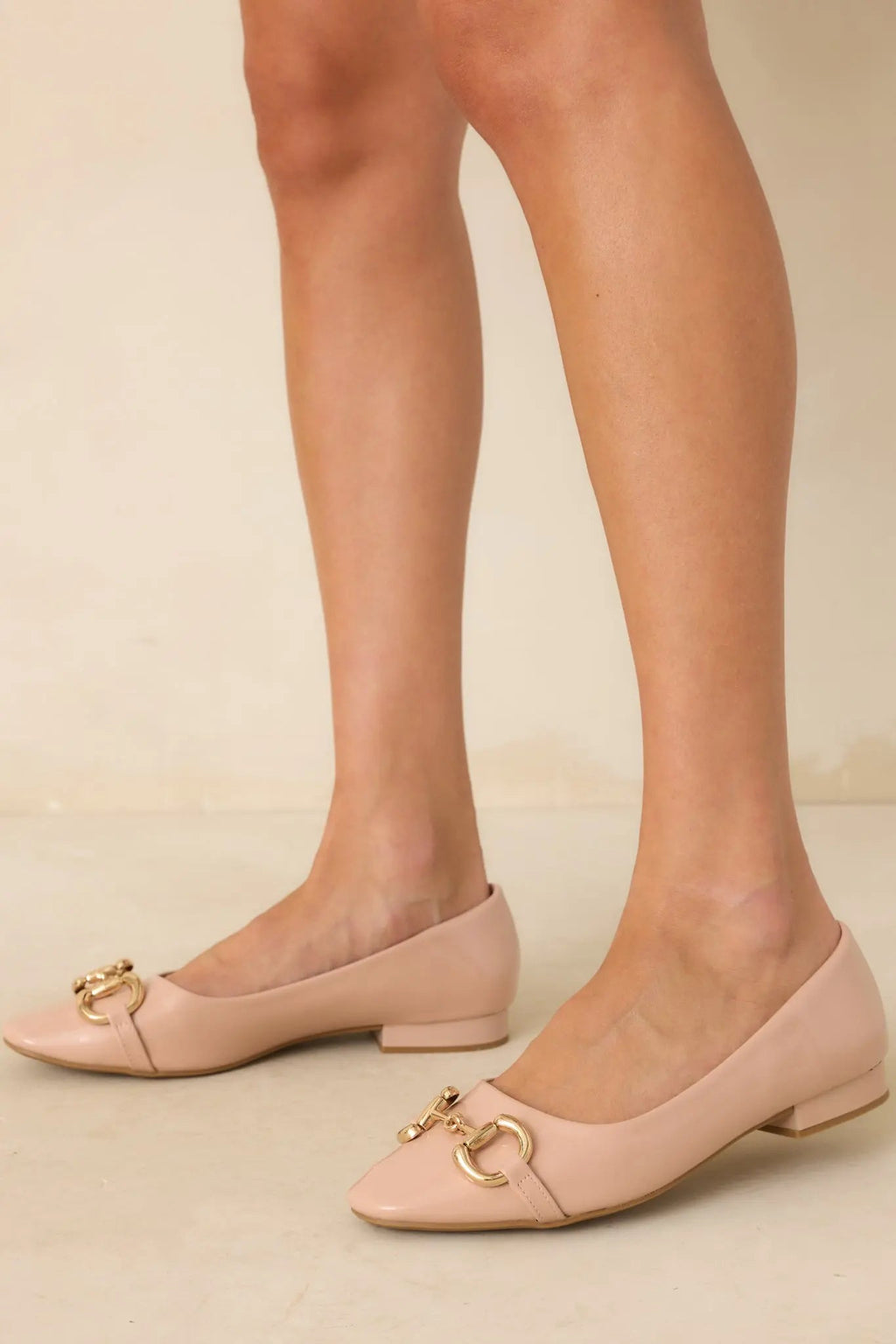 Women's Stay The Course Beige Patent Faux Leather Loafers | All Man Made Materials 6