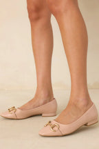 Women's Stay The Course Beige Patent Faux Leather Loafers | All Man Made Materials 6