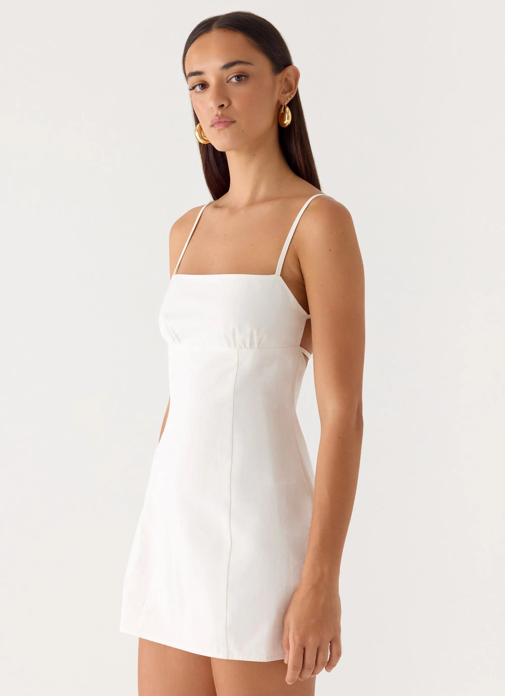 Women's Stermo| Mini Dress with Adjustable Straps & Bust Gathering | Flattering Fit for Day-to-Night Wear - Women's | Mi 0