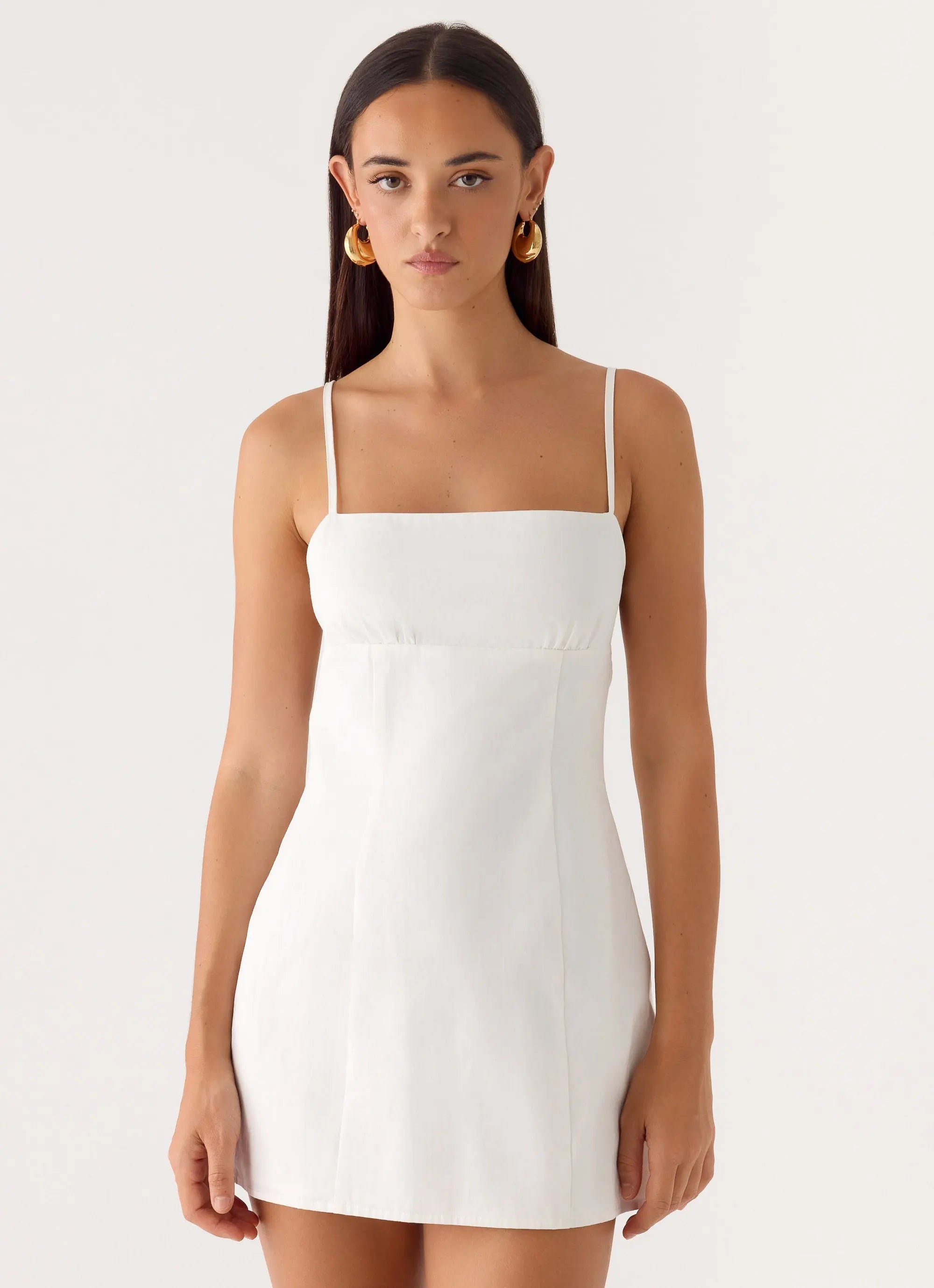 Women's Stermo| Mini Dress with Adjustable Straps & Bust Gathering | Flattering Fit for Day-to-Night Wear - Women's | Mi 4