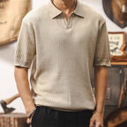 Stylish Men's Polo Shirt with Textured Design | 100% Cotton for Effortless Comfort and Versatile Style