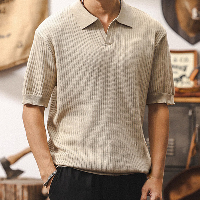 Stylish Men's Polo Shirt with Textured Design | 100% Cotton for Effortless Comfort and Versatile Style