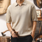 Stylish Men's Polo Shirt with Textured Design | 100% Cotton for Effortless Comfort and Versatile Style