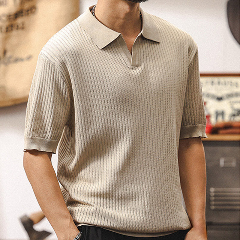 Stylish Men's Polo Shirt with Textured Design | 100% Cotton for Effortless Comfort and Versatile Style