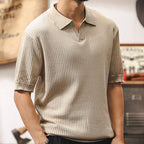 Stylish Men's Polo Shirt with Textured Design | 100% Cotton for Effortless Comfort and Versatile Style