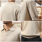 Stylish Men's Polo Shirt with Textured Design | 100% Cotton for Effortless Comfort and Versatile Style