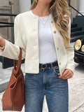 Stylish Outerwear | Buttoned Jacket with Striped Design | Versatile Casual Wear for All Seasons