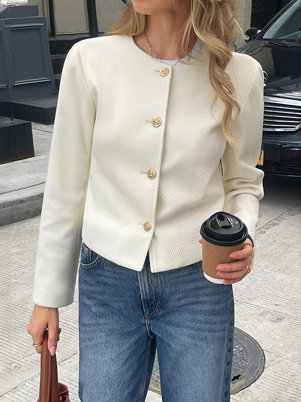 Stylish Outerwear | Buttoned Jacket with Striped Design | Versatile Casual Wear for All Seasons
