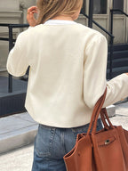 Stylish Outerwear | Buttoned Jacket with Striped Design | Versatile Casual Wear for All Seasons