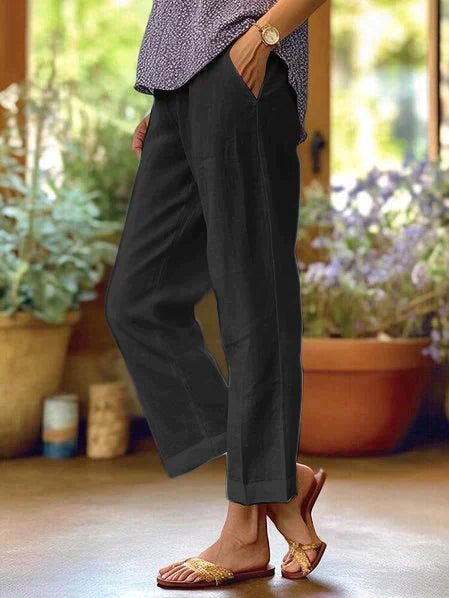 Summer Essentials | White Linen Pants for Women with Breathable Comfort | Wide Leg Style for Effortless Chic