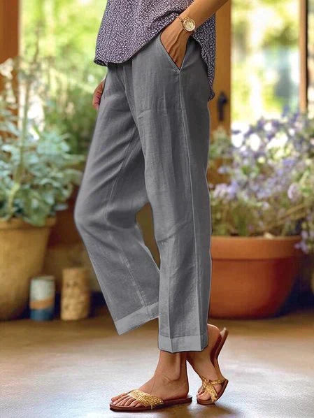 Summer Essentials | White Linen Pants for Women with Breathable Comfort | Wide Leg Style for Effortless Chic