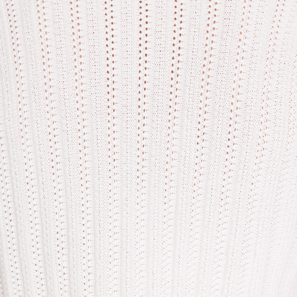 White knit shirt fabric texture detail