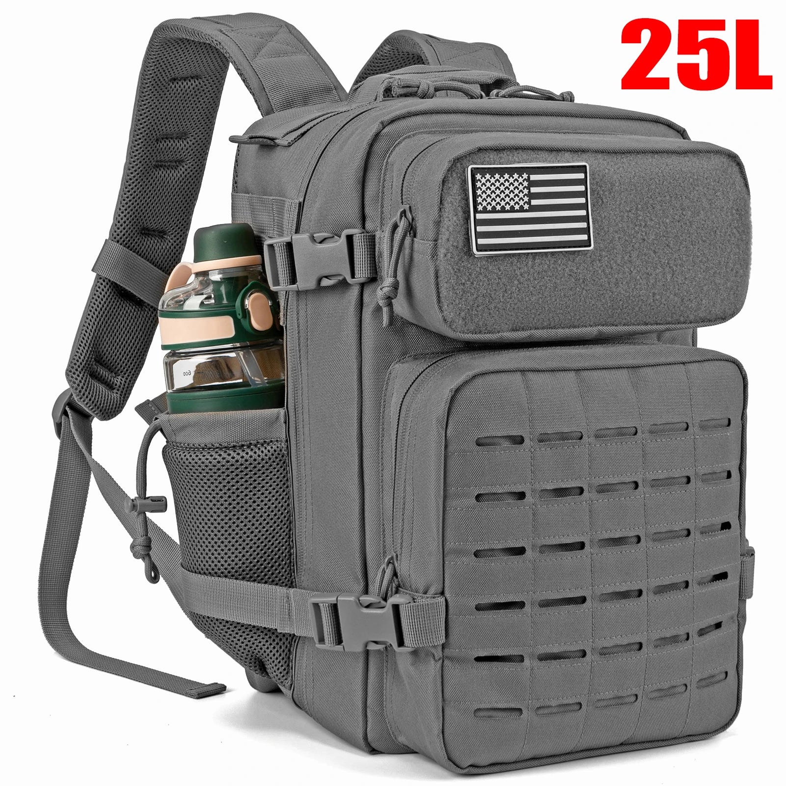 Tactical Travel Backpack – Versatile 25L & 45L Sizes with Water...