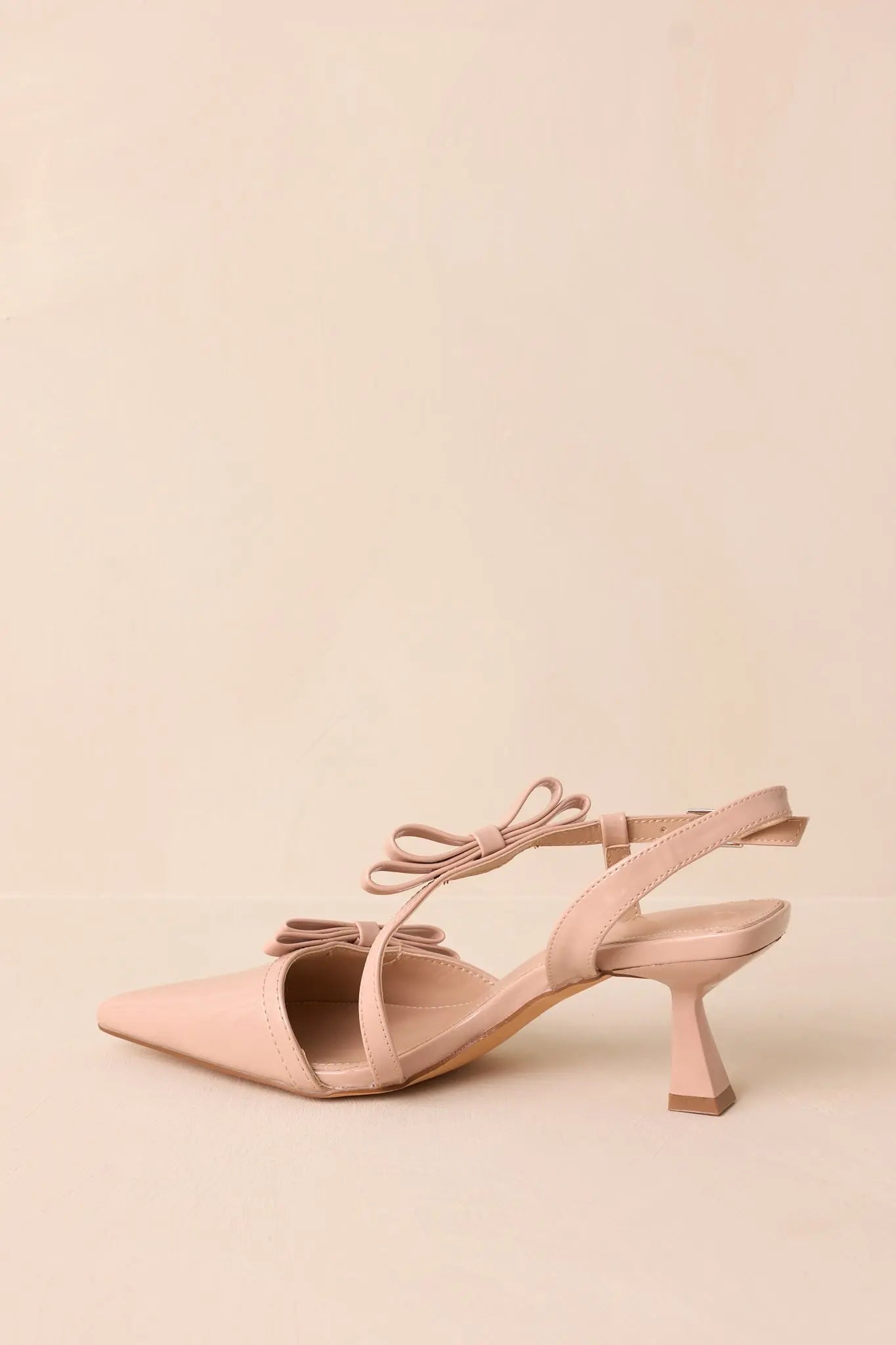 Women's Take A Walk Beige Bow Slingback Kitten Heels | Heel measures 2.5" 7