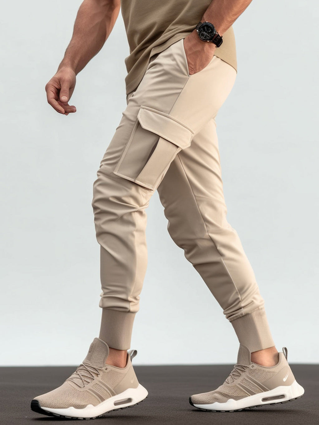Tech Collection | Men's Joggers with Water-Resistant Fabric | Versatile Cargo Pants for All-Weather Comfort