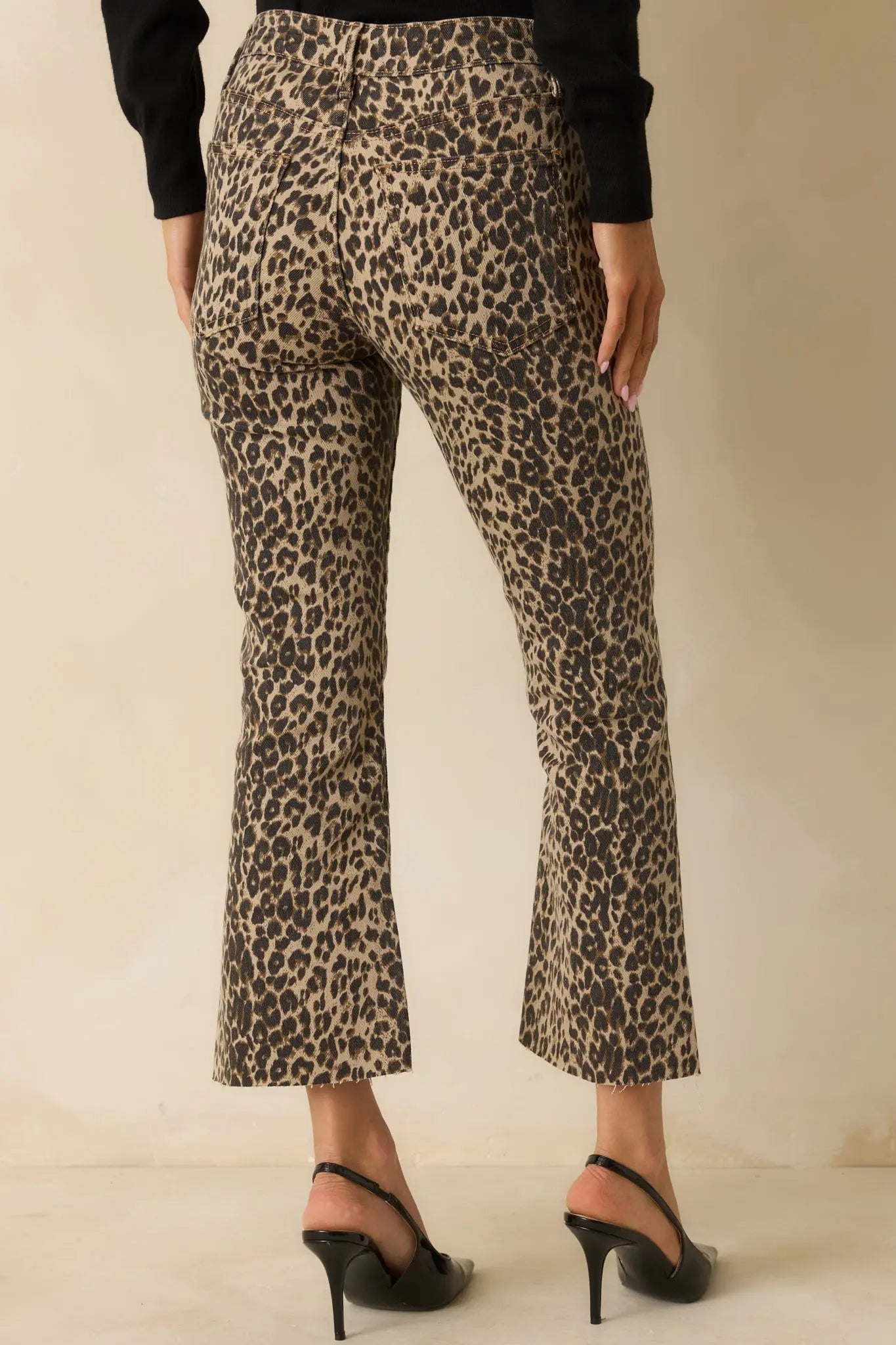 Women's Terrific Timing Leopard Print Cropped Flare Jeans | 96% Cotton 6