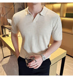 Textured Knit Polo Shirt | Lightweight Knit with Open Collar | Versatile Casual Wear